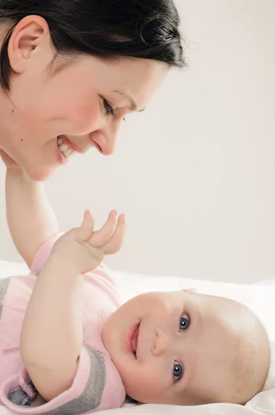 Madre con il suo bambino Foto Stock