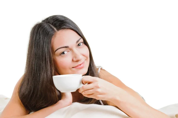 Woman morning cup — Stock Photo, Image