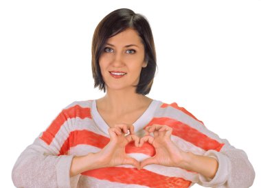 Kadın kalp çerçeve