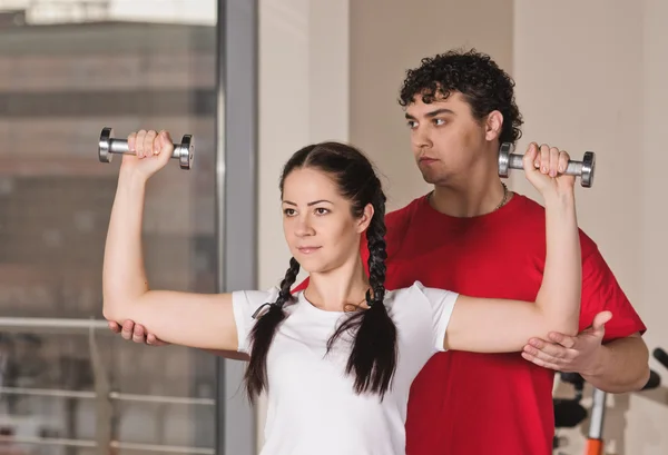 Trainer in the Gym — Stock Photo, Image