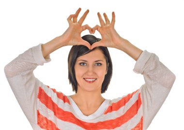 Kadın kalp çerçeve