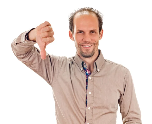 Man thumbs down — Stock Photo, Image