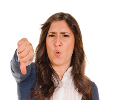 kadın başparmak aşağı