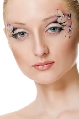 Güzellik portresi. Yaratıcı makyaj