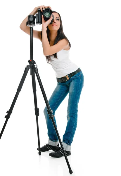 Female photographer — Stock Photo, Image