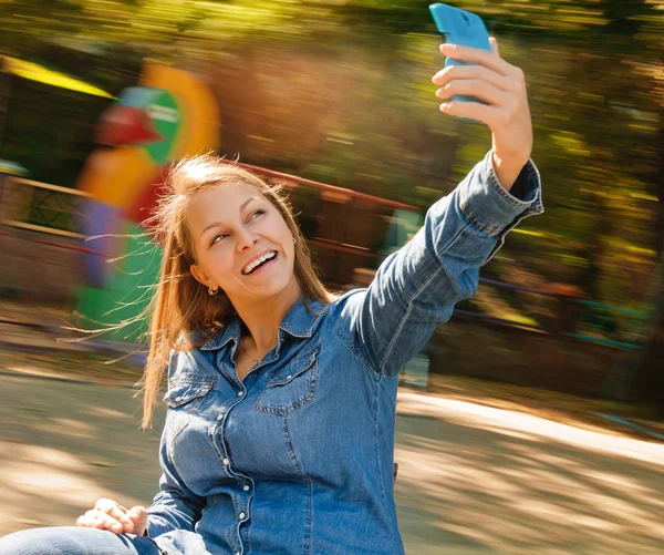 Selfie donna — Foto Stock