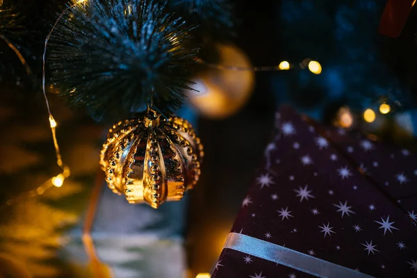 Silvester 2021 Innenraum Mit Kerzen Glühbirnen Und Bokeh Raum Zur — Stockfoto