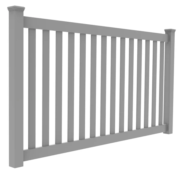 Vinyl fence isolated on white — Stock Image Vinyl fence isolated on white Stock Image