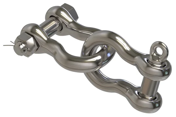 Stalowy łańcuch kajdany — Zdjęcie stockowe