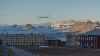 Pyramiden yerleşim. Svalbard