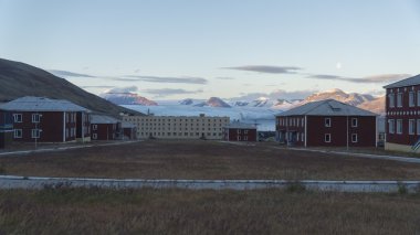 Pyramiden yerleşim. Svalbard