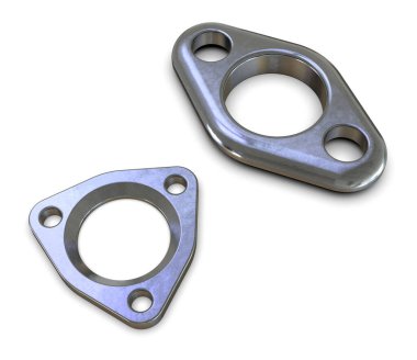 Egzoz kaplaması contaları beyaza izole edildi