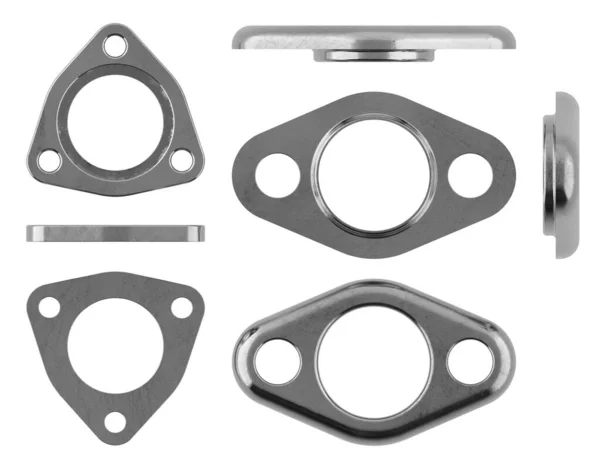 Exhaust Flange Gaskets Isolated White — Stock Photo, Image