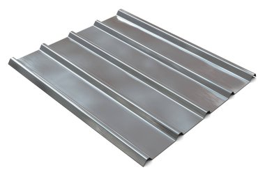 Metalin profil levhası beyaza izole edildi