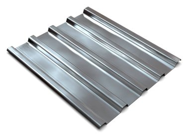 Metalin profil levhası beyaza izole edildi