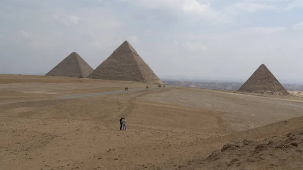 Піраміди Гізи Єгипет Африка — стокове фото