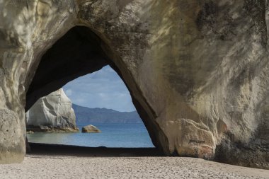 Cathedral Cove. New Zealand clipart