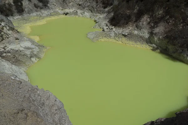 火山的游泳池。新西兰 — 图库照片