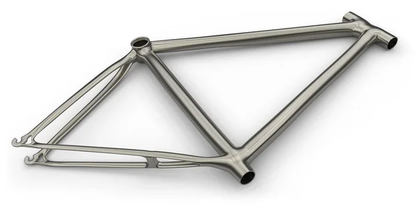 Titanium bike frame — Stock Photo, Image