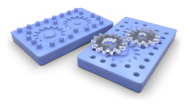 Кастинг смолы изолирован на белом
