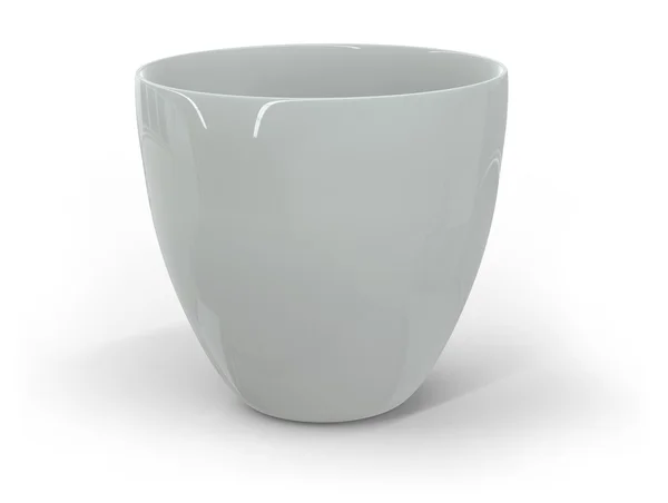 Ceramic crucible isolated on white — Stock Photo, Image
