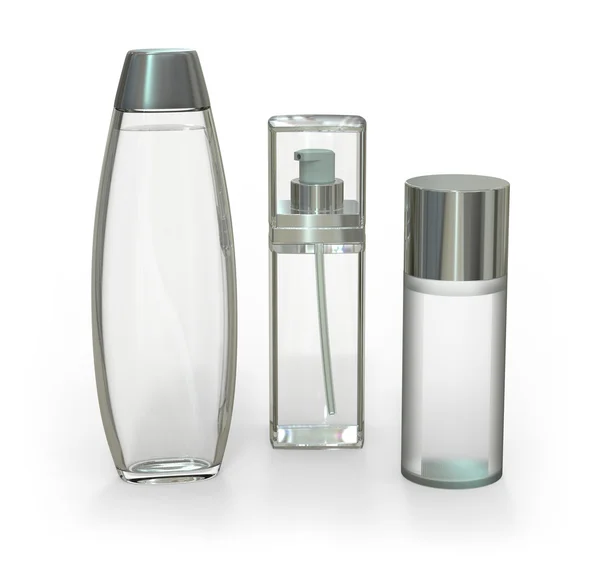 Cosmetic packaging bottles — Stock Photo, Image