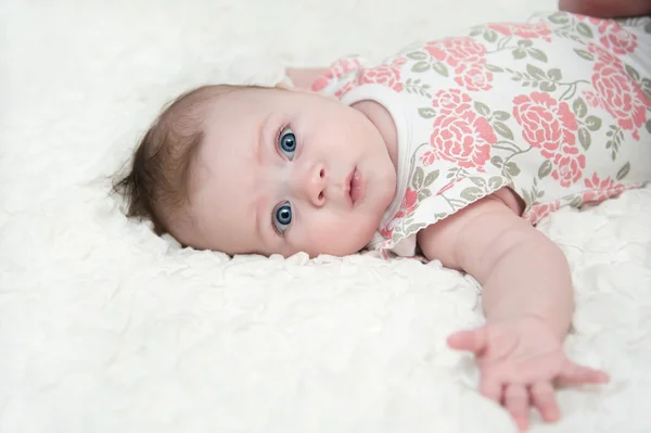 Krásné miminko holčička Stock Fotografie