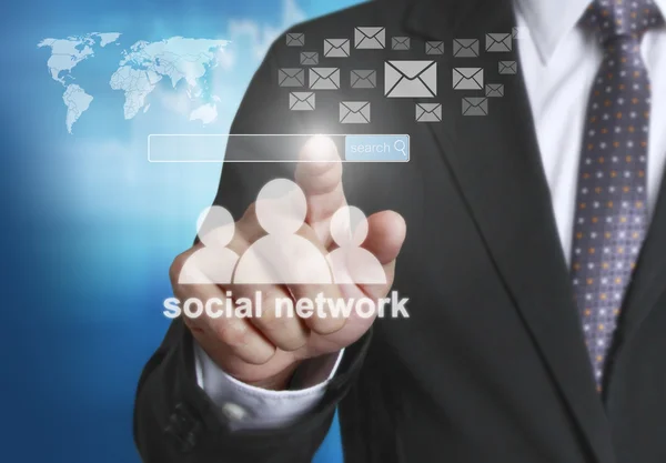 Віртуальна іконка соціальної мережі — стокове фото