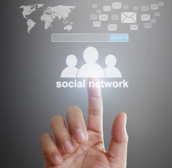 Virtual icon of social network — Stock Photo, Image