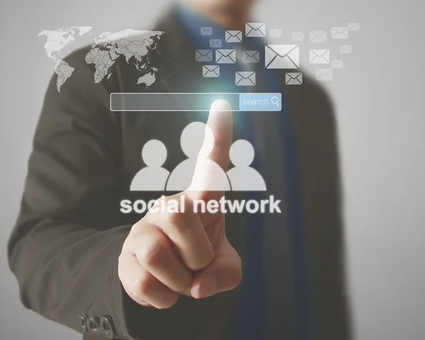 Virtuelle Ikone des sozialen Netzwerks — Stockfoto