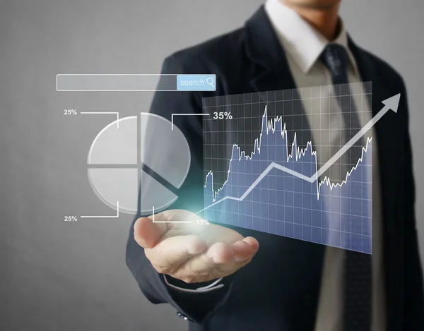 Símbolos financieros que vienen — Foto de Stock