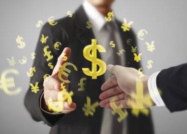 İş adamları el sıkışıyor