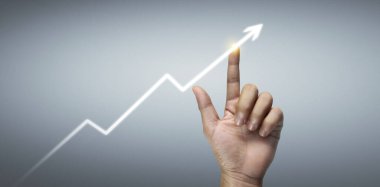 Finansal gösterge ve muhasebe piyasa analizi grafiklerinin el ele dokunması