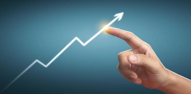 Finansal gösterge ve muhasebe piyasa analizi grafiklerinin el ele dokunması