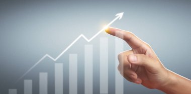 Finansal gösterge ve muhasebe piyasa analizi grafiklerinin el ele dokunması