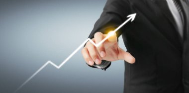 Finansal gösterge ve muhasebe piyasa analizi grafiklerinin el ele dokunması