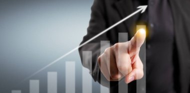 Finansal gösterge ve muhasebe piyasa analizi grafiklerinin el ele dokunması