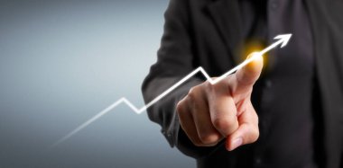 Finansal gösterge ve muhasebe piyasa analizi grafiklerinin el ele dokunması