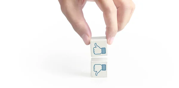 Concept Creative Idea Innovation Cube Block Hand Symbol — Stock Photo, Image