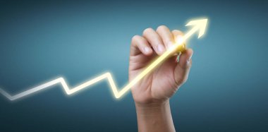 El çizimi bir tablo, büyümenin grafiği