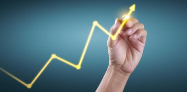 El çizimi bir tablo, büyümenin grafiği