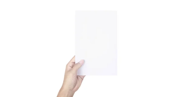 Manos Sosteniendo Papel Blanco Para Papel Carta —  Fotos de Stock