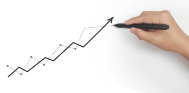 El çizimi bir tablo, büyümenin grafiği