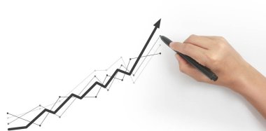 El çizimi bir tablo, büyümenin grafiği