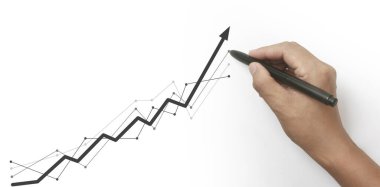 El çizimi bir tablo, büyümenin grafiği