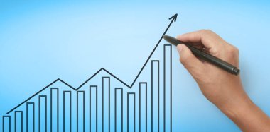 El çizimi bir tablo, büyümenin grafiği