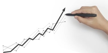 El çizimi bir tablo, büyümenin grafiği