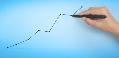 El çizimi bir tablo, büyümenin grafiği