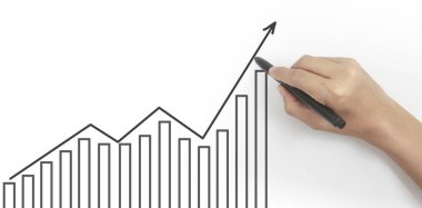 El çizimi bir tablo, büyümenin grafiği