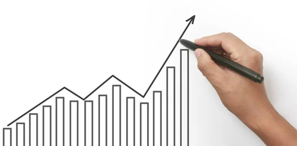 Kézi Rajz Diagram Grafikon Növekedési Állomány Jogdíjmentes Stock Fotók